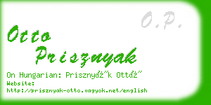 otto prisznyak business card